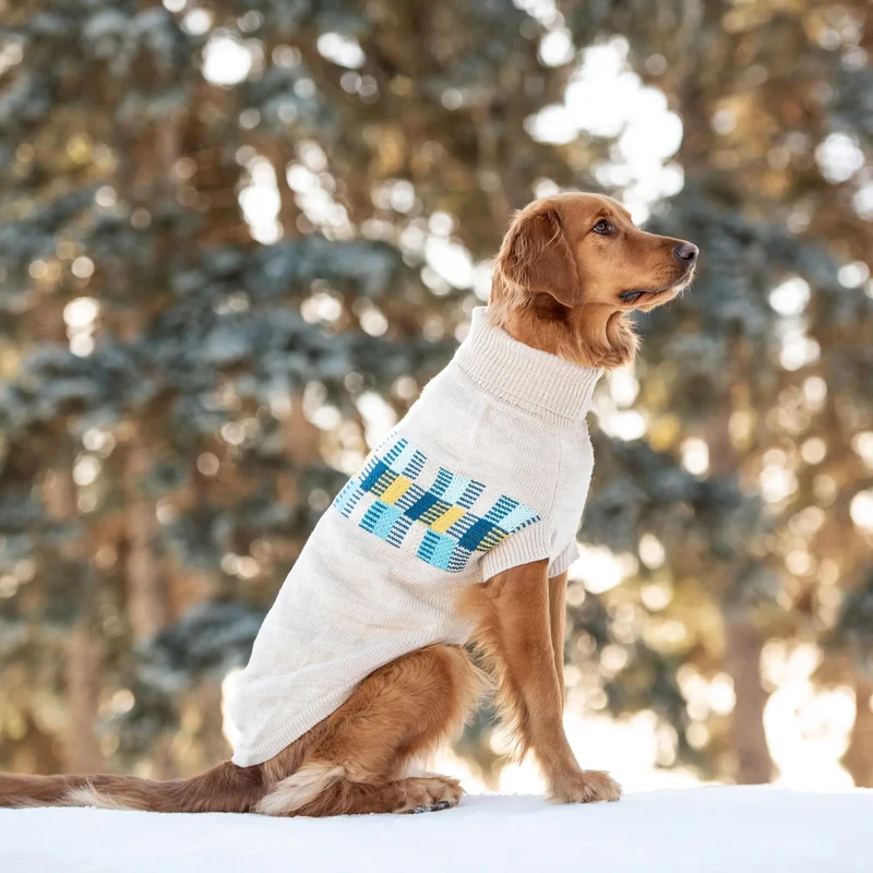 Winter Sailor Dog Sweater | Oatmeal Mix