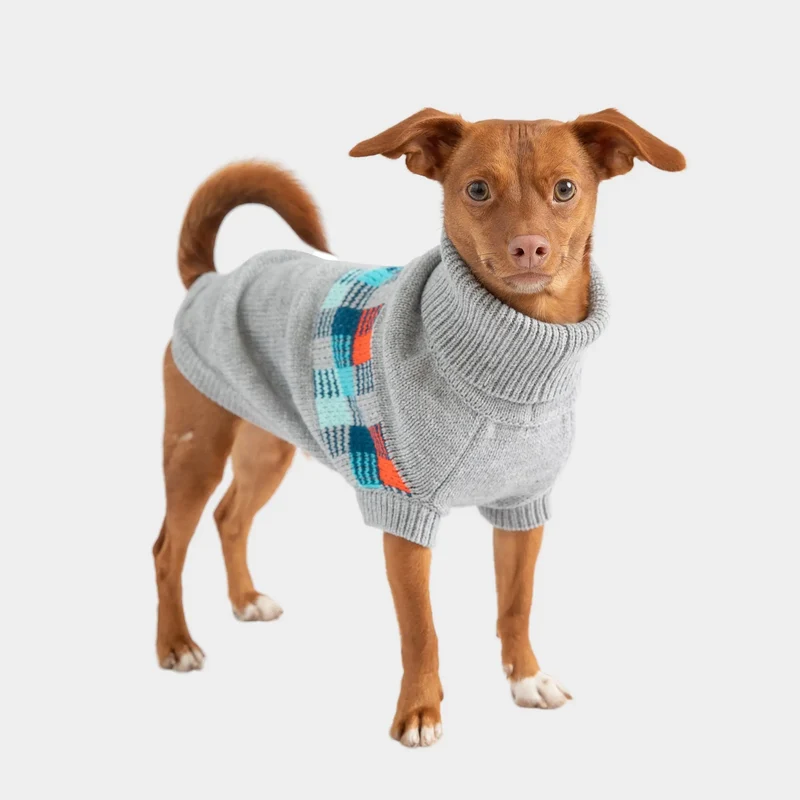 Winter Sailor Dog Sweater | Grey Mix