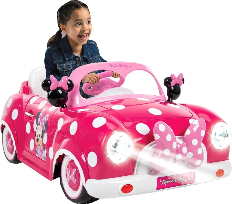 Auto elettrica per bambini Minnie Mouse 6 V litio macchina elettrica luci suoni