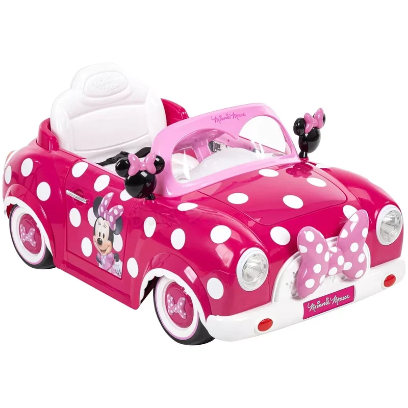 Auto elettrica per bambini Minnie Mouse 6 V litio macchina elettrica luci suoni