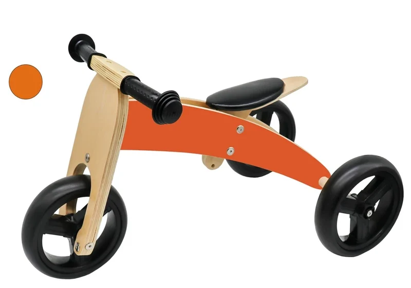 BICI SENZA PEDALI in LEGNO MOTO TRICICLO CAVALCABILE