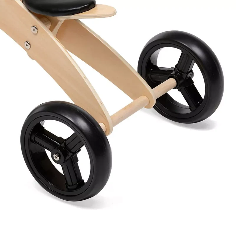 BICI SENZA PEDALI in LEGNO MOTO TRICICLO CAVALCABILE