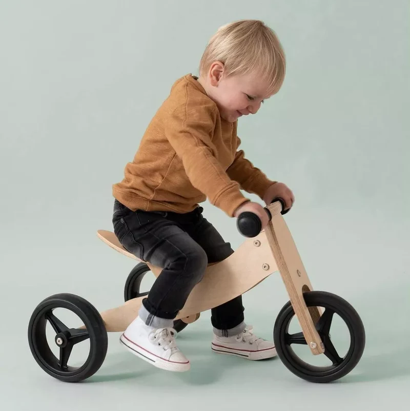 BICI SENZA PEDALI in LEGNO MOTO TRICICLO CAVALCABILE