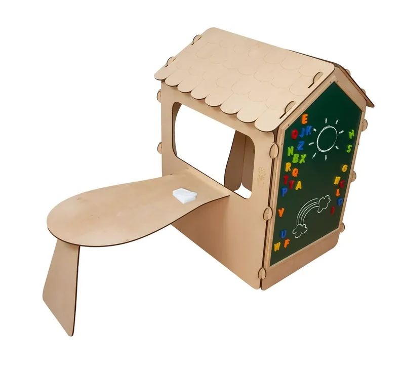 Casa in legno con lavagna magnetica "sweet home"
