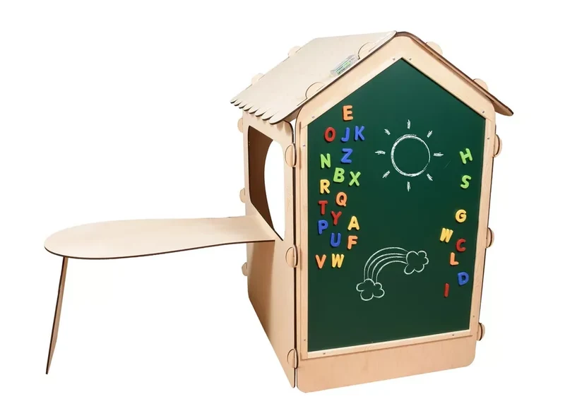 Casa in legno con lavagna magnetica "sweet home"