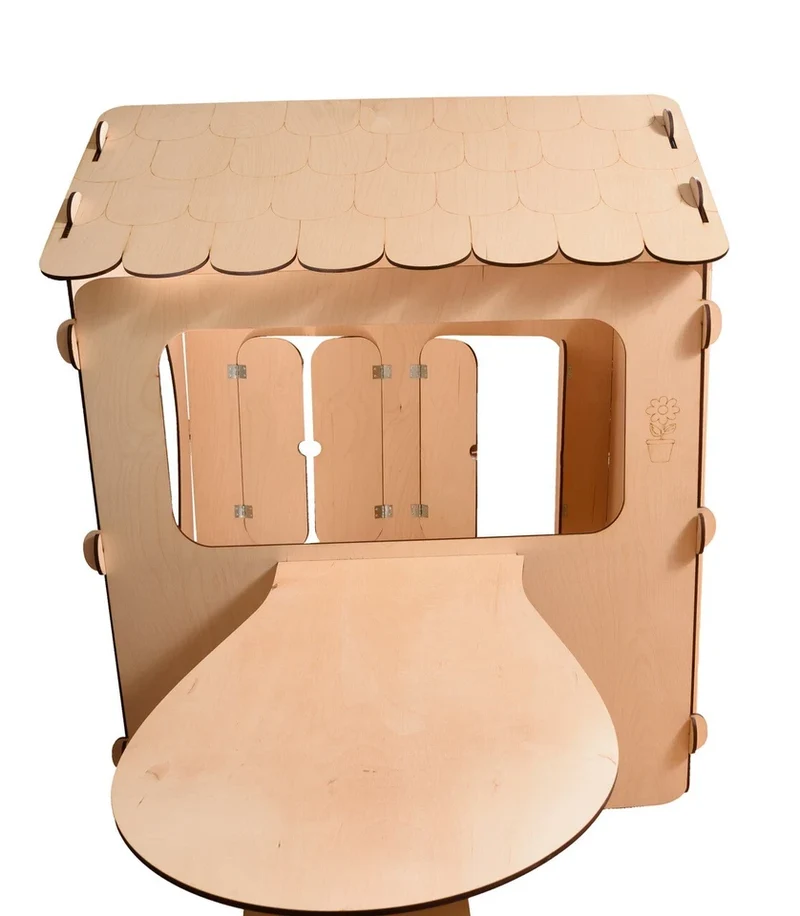 Casa in legno con lavagna magnetica "sweet home"