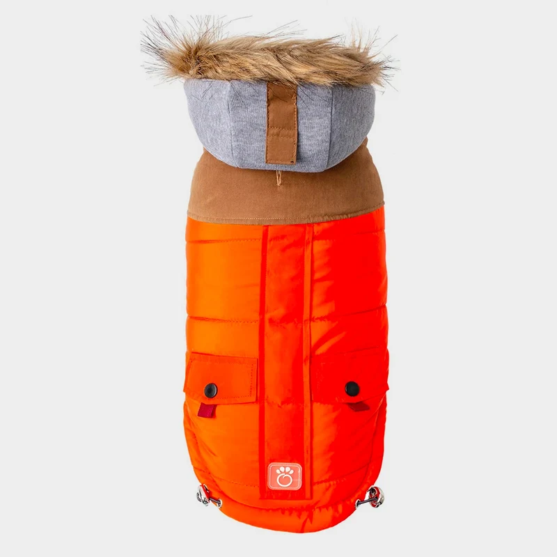 Lodge Parka Dog Coat | Orange