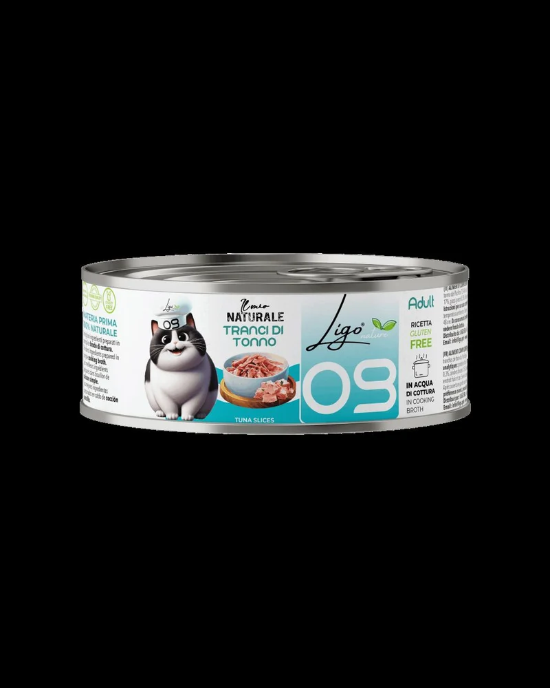 Ligo Nature 09 alimento in Brodo per Gatti Adulti - tranci di tonno 85 gr