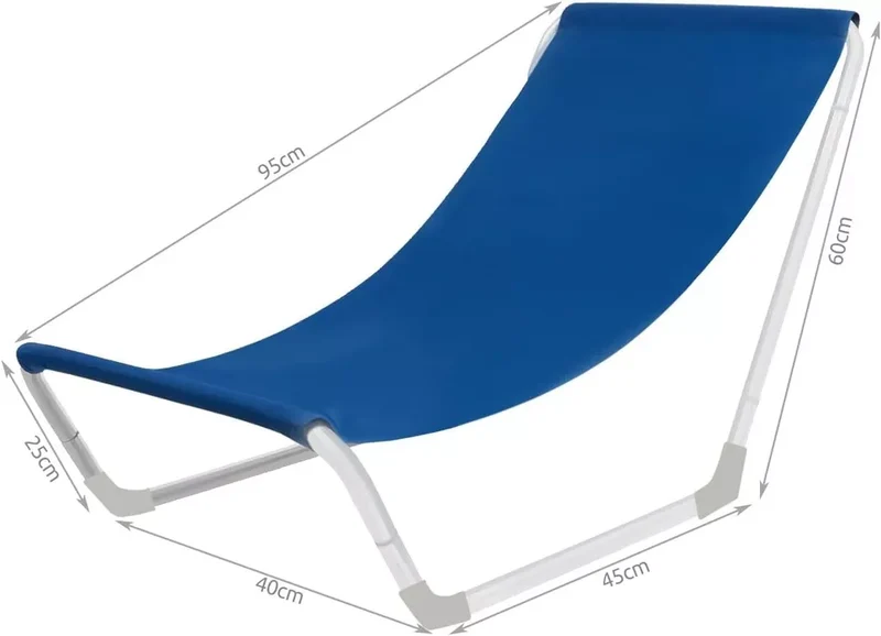 Set 2 Sedie da spiaggia+ borse sdraio pieghevole portata fino a 110 kg