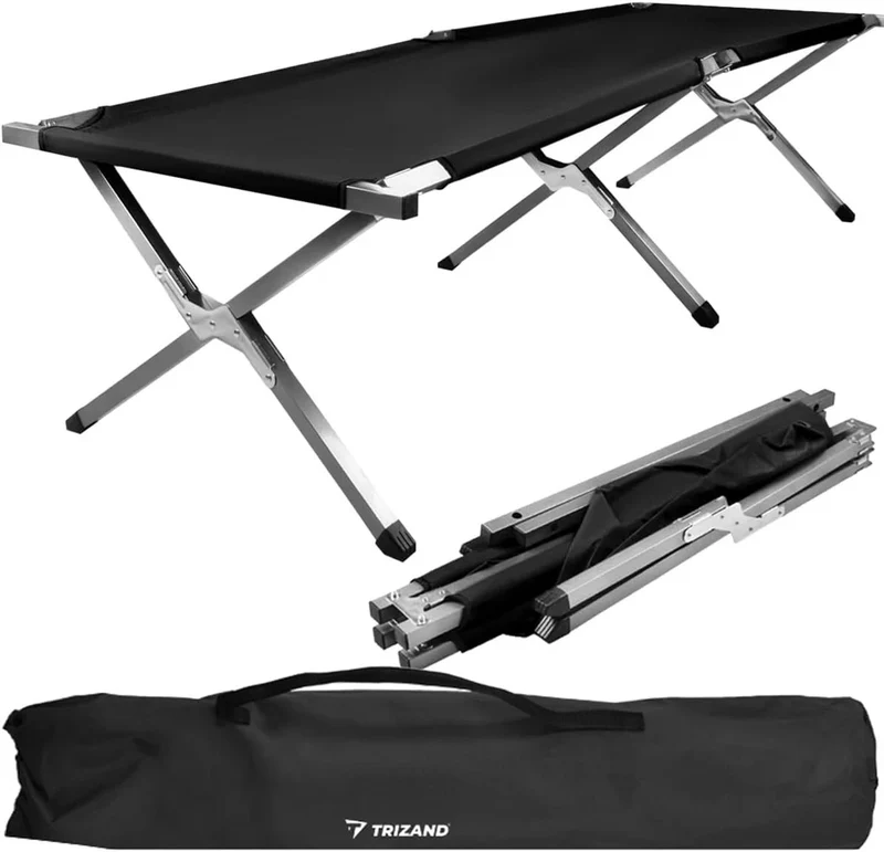 set 2 Lettini brandina da campeggio camping giardino alluminio pieghevole+ borse
