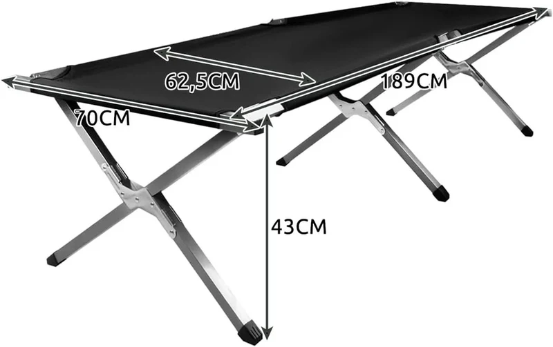 set 2 Lettini brandina da campeggio camping giardino alluminio pieghevole+ borse