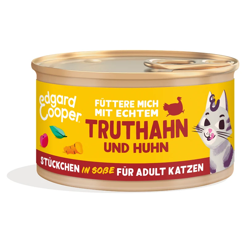 Edgard&Cooper per gatti in sfilaccetti lattina 85 gr