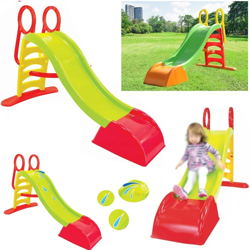 Scivolo 5 gradini x Bambini in Plastica da Giardino Esterno Gioco cm 180x78x110