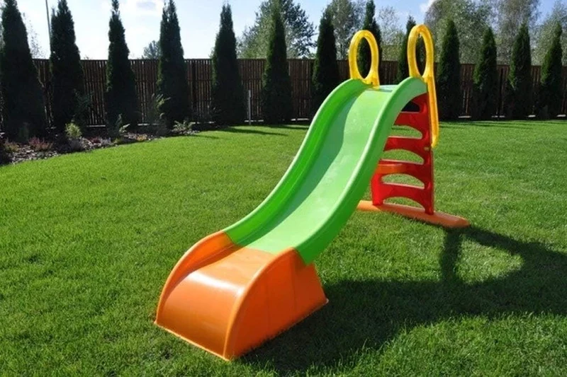 Scivolo 5 gradini x Bambini in Plastica da Giardino Esterno Gioco cm 180x78x110