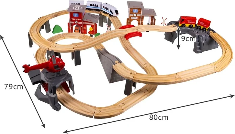 Pista in legno a batteria / pista per bambini da 4,8 m