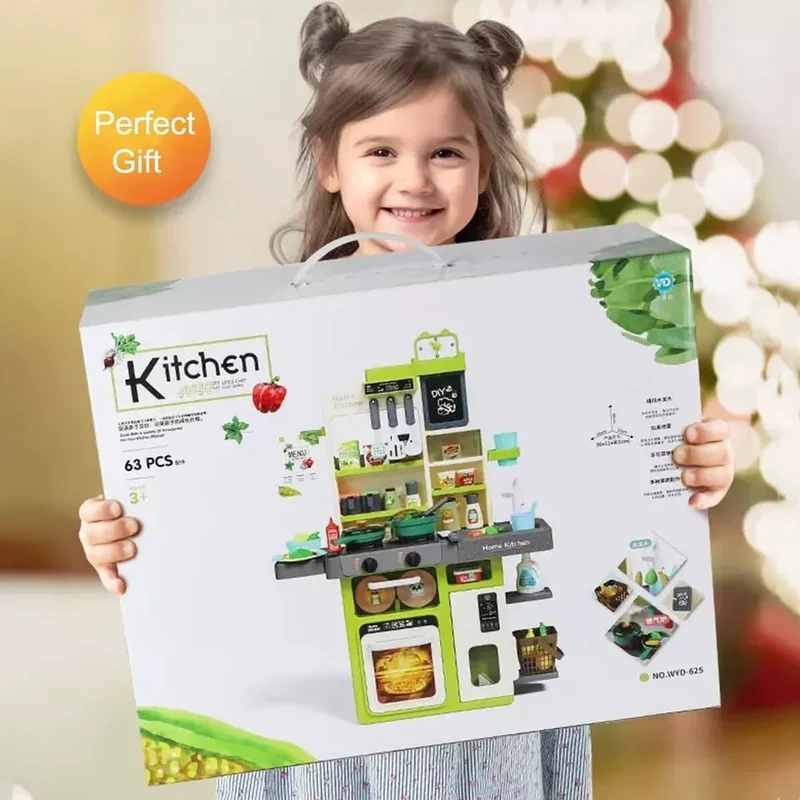 Cucina Angolo Cottura con Funzione Luce e Suono 63 pz. Verde