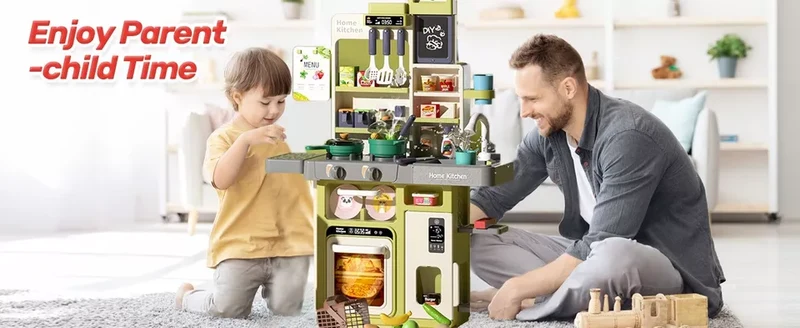 Cucina Angolo Cottura con Funzione Luce e Suono 63 pz. Verde