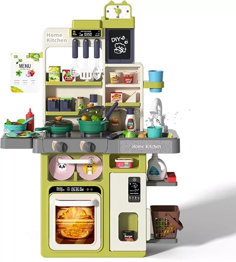 Cucina Angolo Cottura con Funzione Luce e Suono 63 pz. Verde
