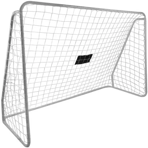 Porta da Calcio in Metallo 240x85x170 cm Porta da Calcio con Rete Telo Bersagli