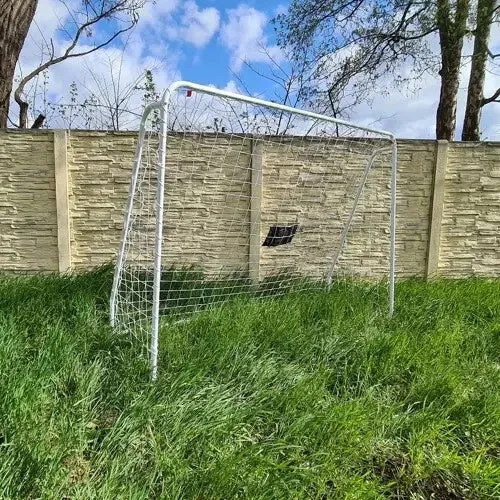 Porta da Calcio in Metallo 240x85x170 cm Porta da Calcio con Rete Telo Bersagli