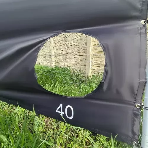 Porta da Calcio in Metallo 240x85x170 cm Porta da Calcio con Rete Telo Bersagli