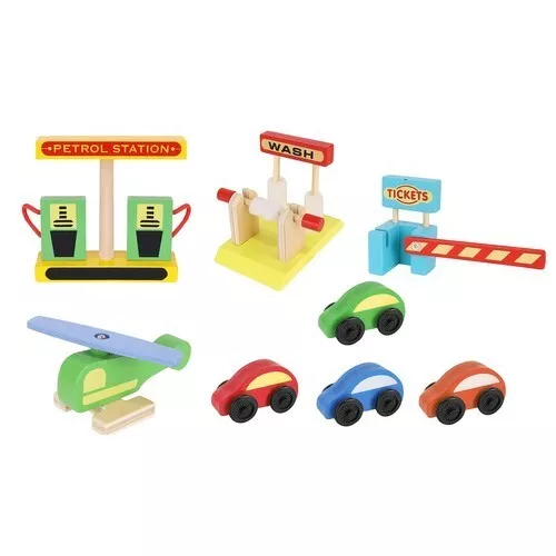 Parcheggio giocattolo in legno - garage per bambini in legno