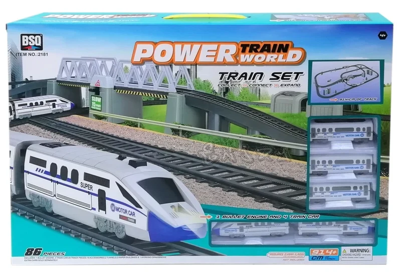 Pista elettrica a batteria pista del treno merci con vagoni da strmy toys giocattoli