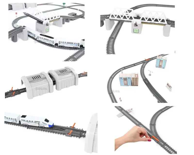 Pista elettrica a batteria pista del treno merci con vagoni da strmy toys giocattoli
