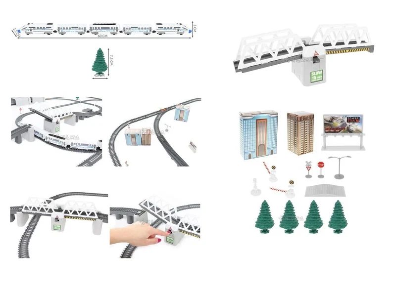 Pista elettrica a batteria pista del treno merci con vagoni da strmy toys giocattoli