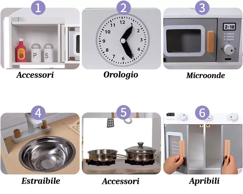 Cucina Grande in modello PREMIUM XXL, Cucina Giocattolo Per Bambini da StrMy Toys