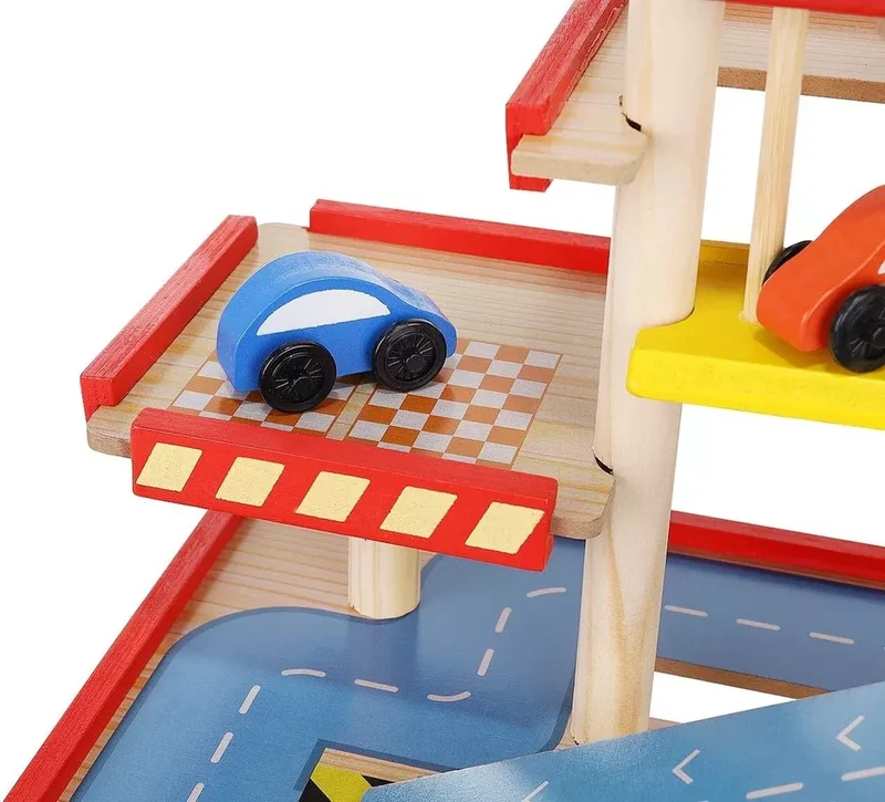 Parcheggio giocattolo in legno - garage per bambini in legno