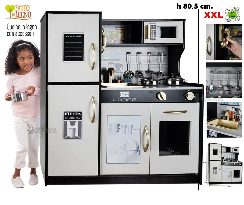 Cucina Grande in modello PREMIUM XXL, Cucina Giocattolo Per Bambini da StrMy Toys