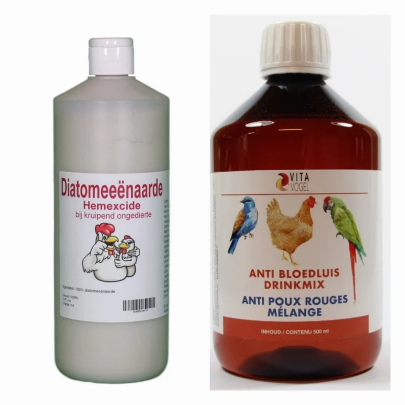 Confezione Duo Irrigatore Terra D.atomacea 1L + Miscela da bere Antiacaro Rosso 500ml