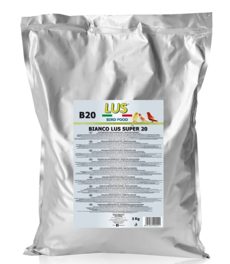 LUS B20 Pastoncino all'Uovo - Bianco Lus Super 20 - 20% Proteine ​​- 5kg