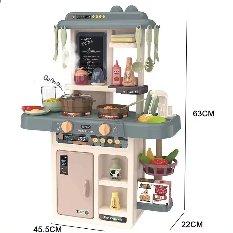 Cucina Giocattolo GRANDE per bambini Suoni Luci Vapore Acqua e Accessori Inclusi