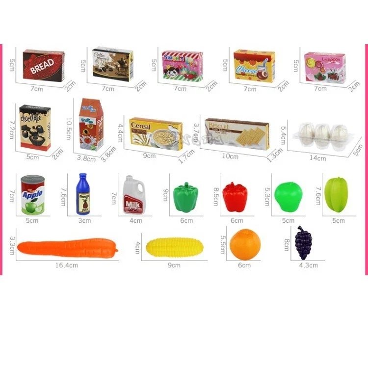 SUPERMERCATO GIOCATTOLO BAMBINI CON CARRELLO SPESA, CIBI, LUCI E SUONI