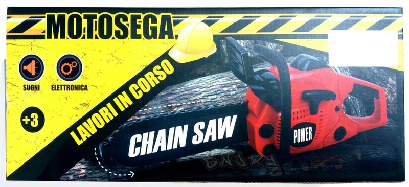 Motosega e soffiatore foglie giocattolo con luci, suoni e funzioni reali
