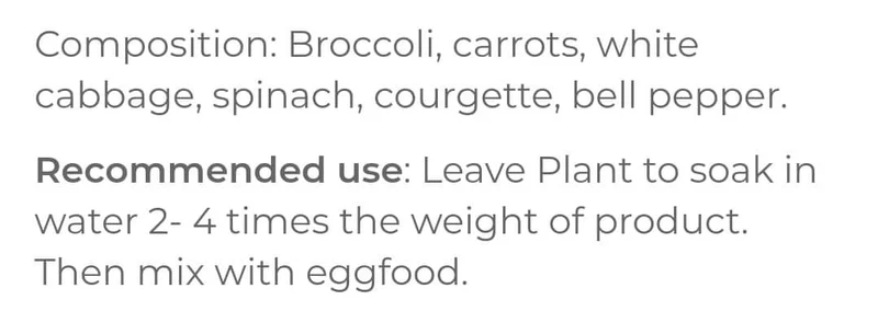 Pianta - 500 grammi (Integratore alimentare a base di verdure essiccate)