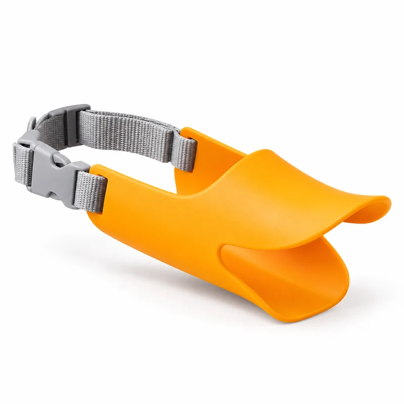 Silicone Dog Muzzle Adjustable Duckbill Mesh Strap Case
