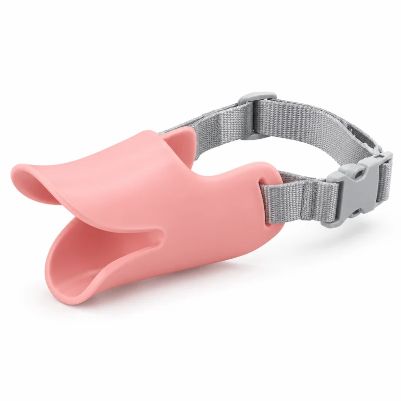 Silicone Dog Muzzle Adjustable Duckbill Mesh Strap Case