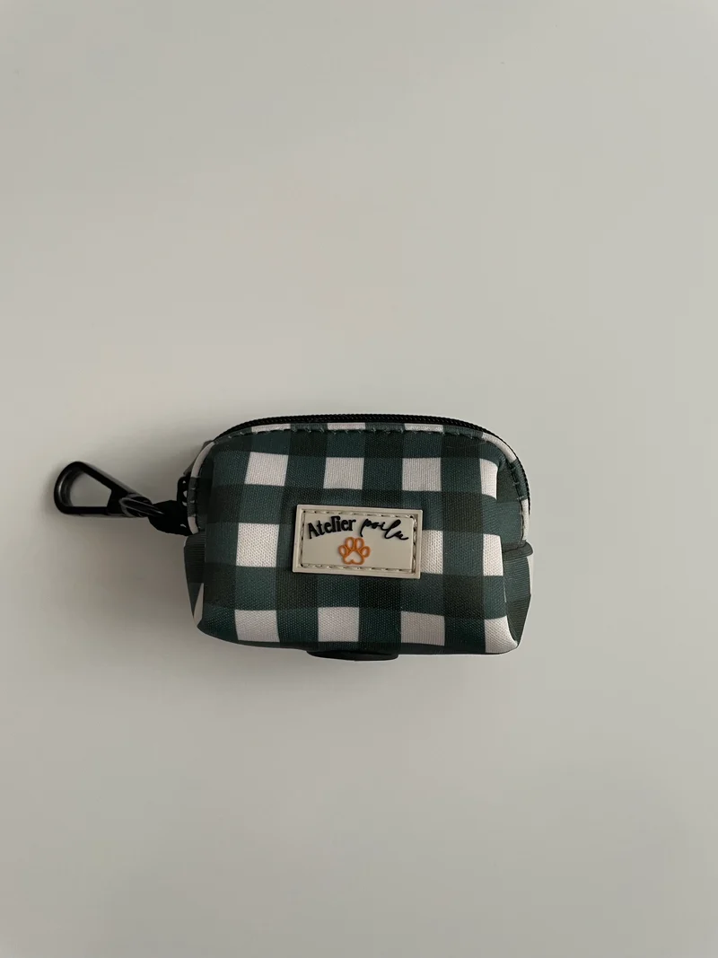 Sac à caca Vichy vert