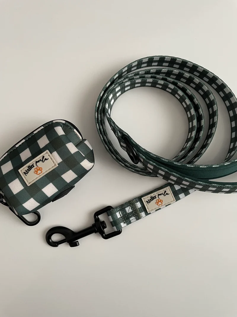 Sac à caca Vichy vert