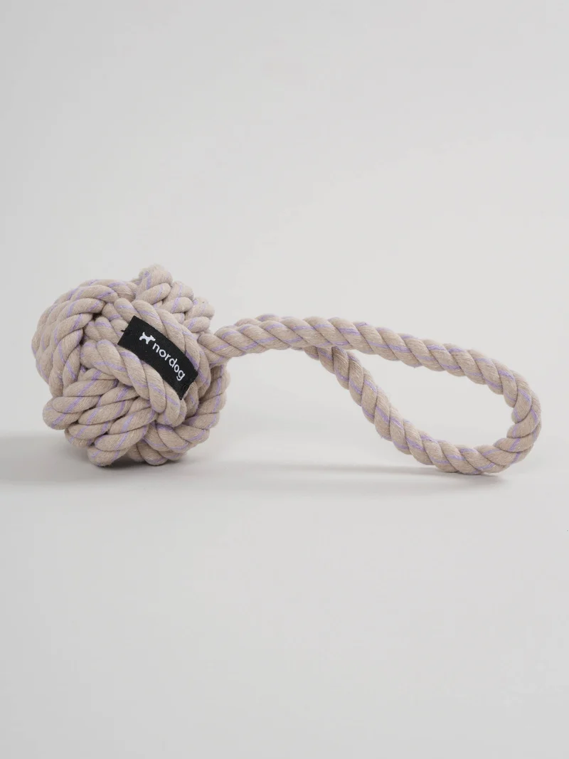 Jouet en corde taupe et violet