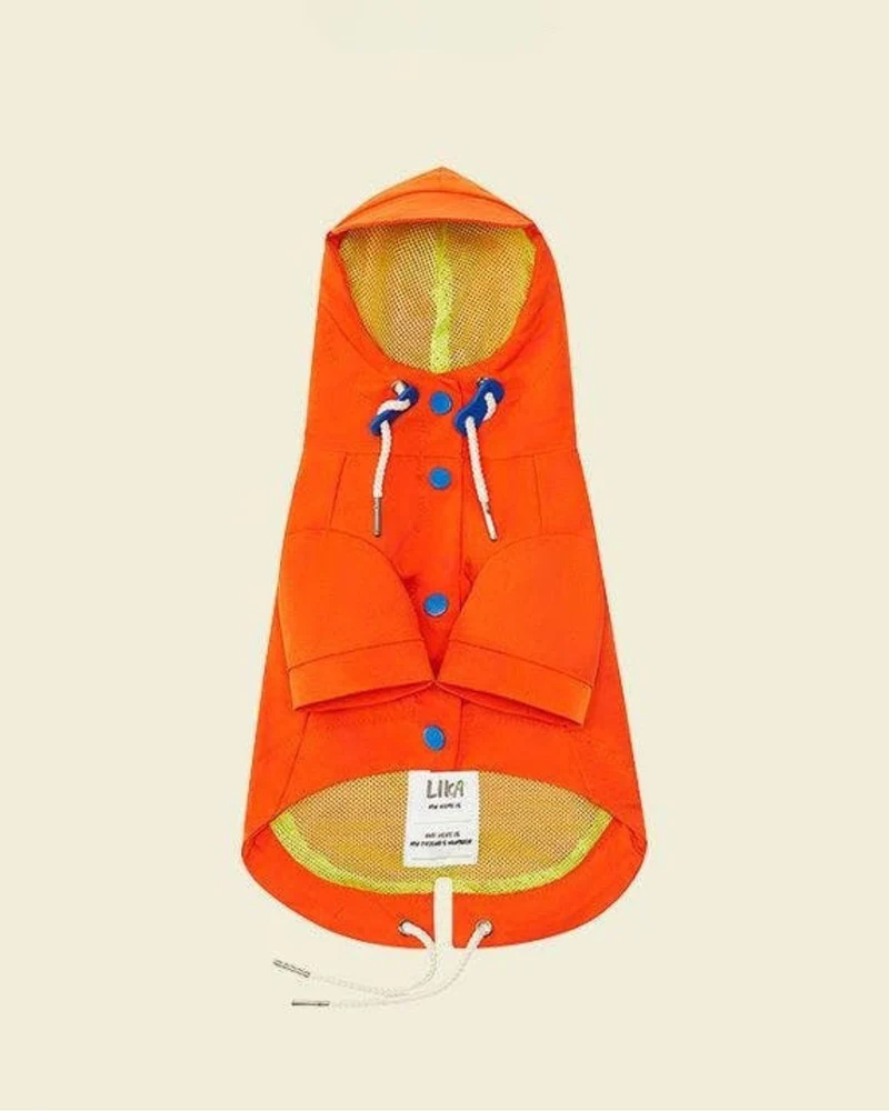 Imperméable orange fluo