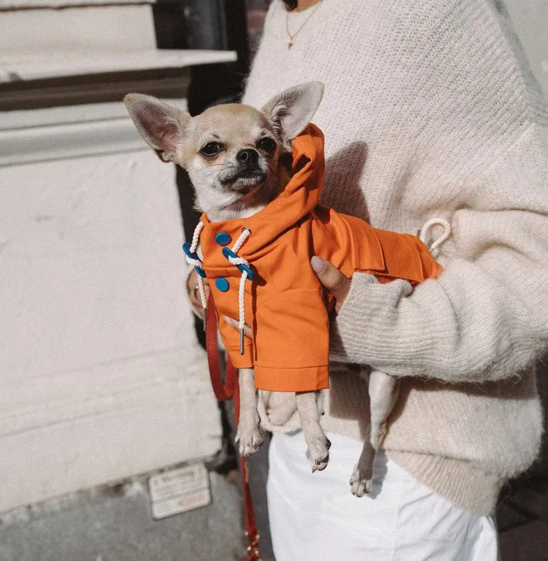Imperméable orange fluo
