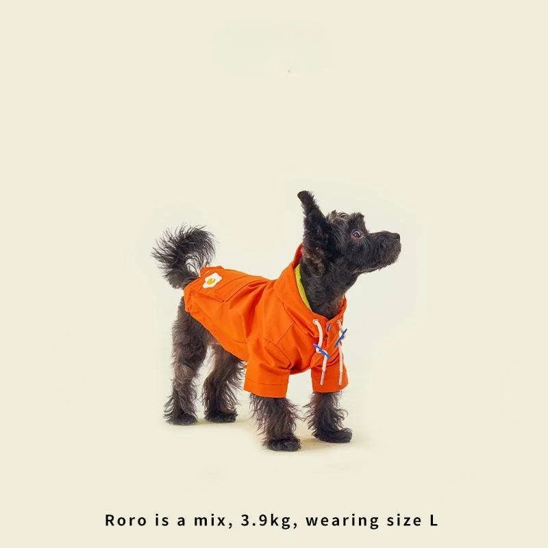 Imperméable orange fluo