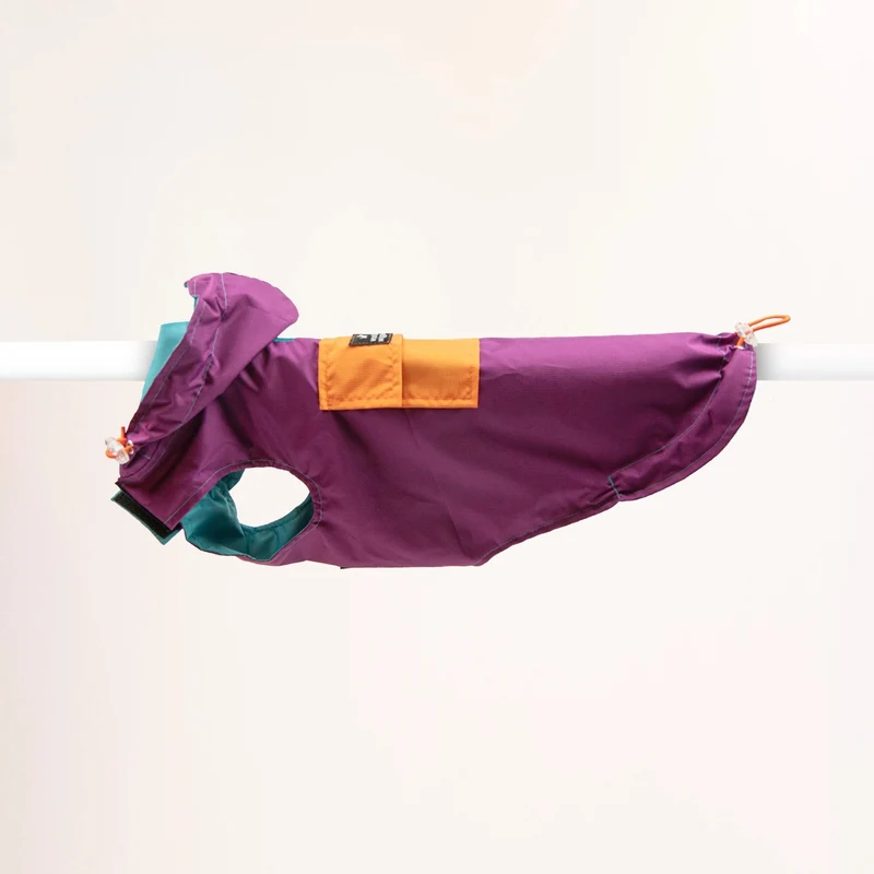 Imperméable tricolore avec capuche