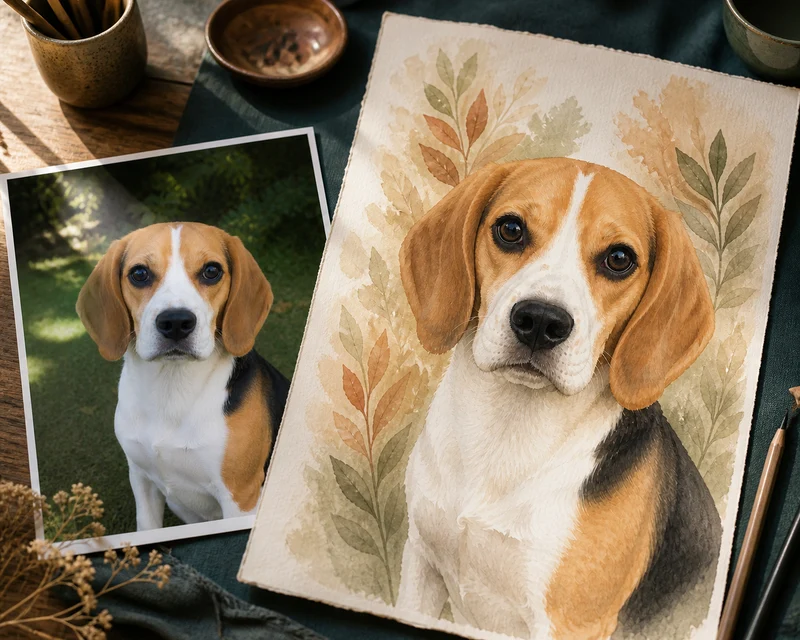 Custom Digital Pet Portrait