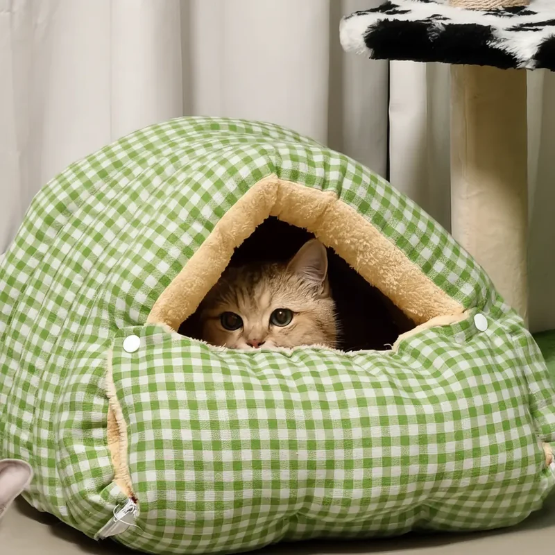 Cozy Cave Pet Bed for Security & Warmth