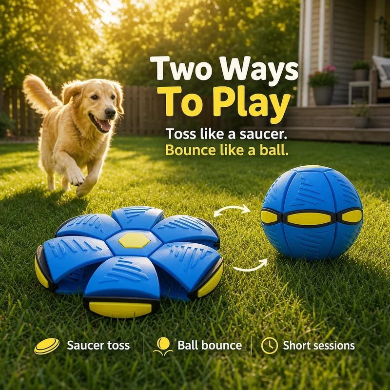 UFO Transforming Dog Frisbee Ball